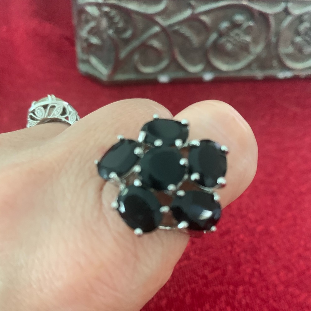 Sterling onyx ring